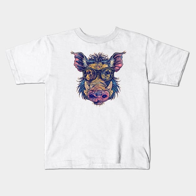 Hog on the Street Kids T-Shirt by Carnets de Turig